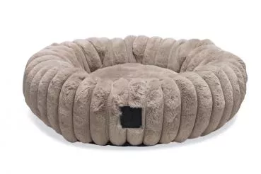 Katzenbett Reza - beige - rund - 50 x 50 x 15 cm